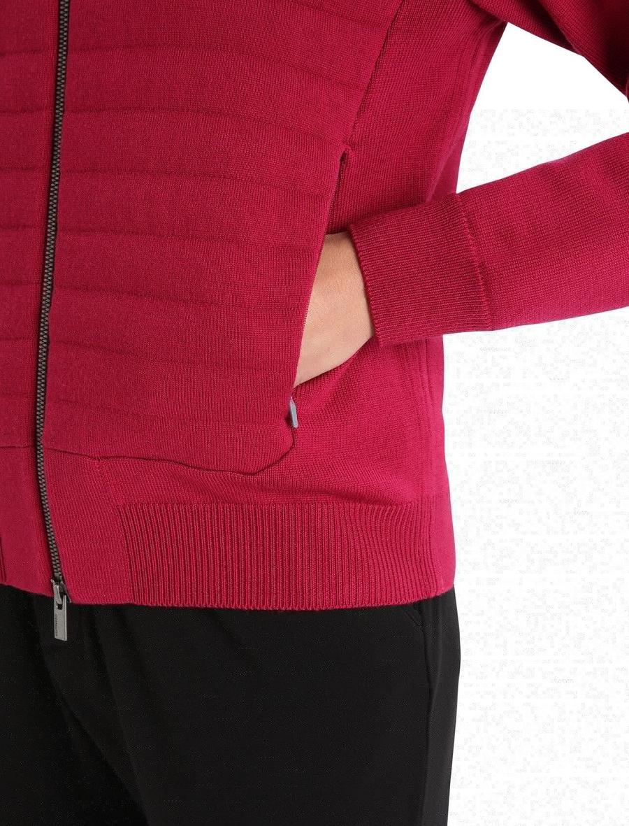 Icebreaker City Label ZoneKnit™ Merino Insulated Knit Bomber Naisten Takki Pinkki | FI 1658CTVE